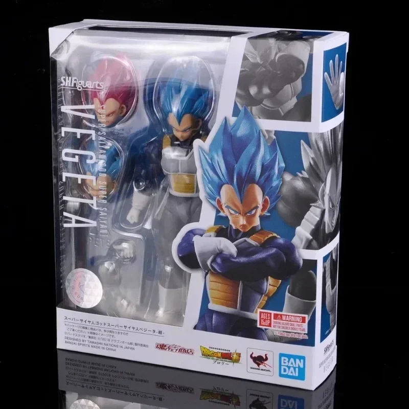 

In Stock Dragon Ball Bandai S.H.Figuarts Genuine Super Saiyan God Blue Vegeta Action Figure Boxed Brand New Model Doll Toys Gift