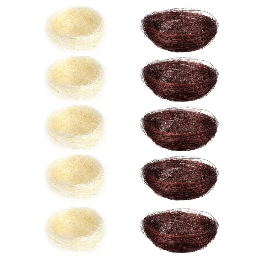 

10Pcs Faux Bird Nests Decorative Garden Ornaments Craft Projects Dining Table Centerpieces Moss Landscape Party Ornament