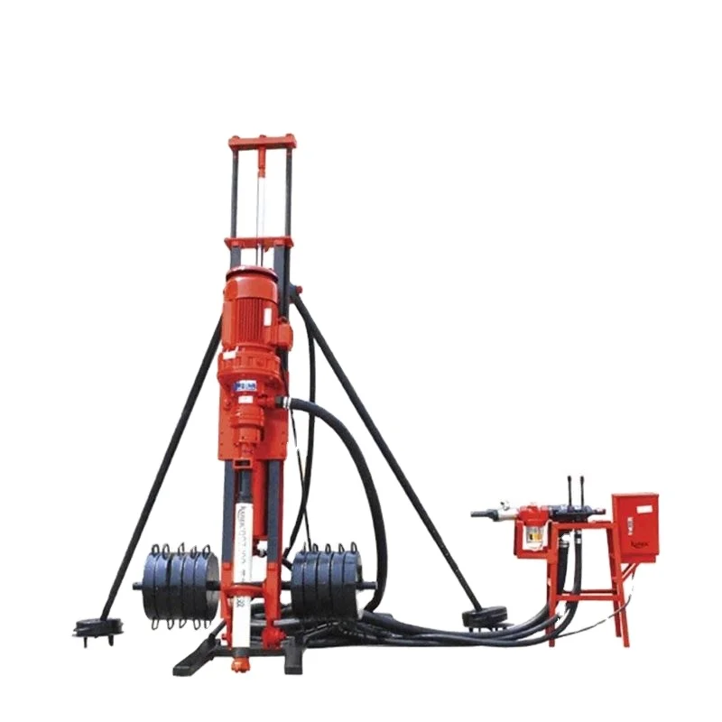 Mountain Used Electric Motor Borehole DTH Drilling Rig For Mining