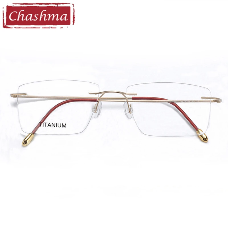 

Chashma 2 G Rimless Titanium Eyeglasses Men Minus Myopic Frame Clear Fashion Glasses Women for Progressive Women Customize Lens