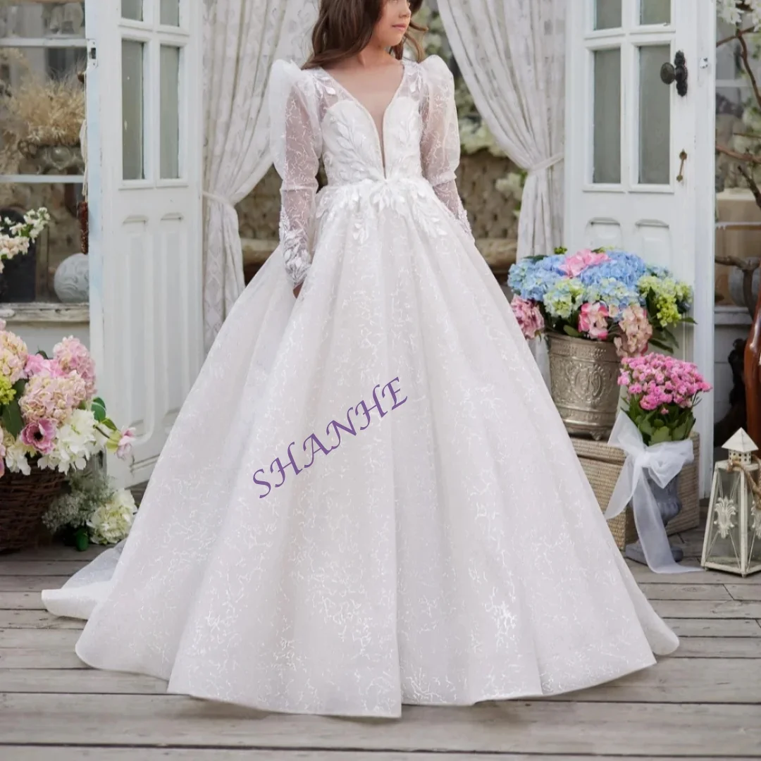 Maßgeschneiderte, wunderschöne Perlen-Spitzenapplikationen, Hi-Lo-Kinder-Prinzessin-Kleid, Tanzkleidung, niedliche, elegante Tüll-Mädchenkleider für die tägliche Schule