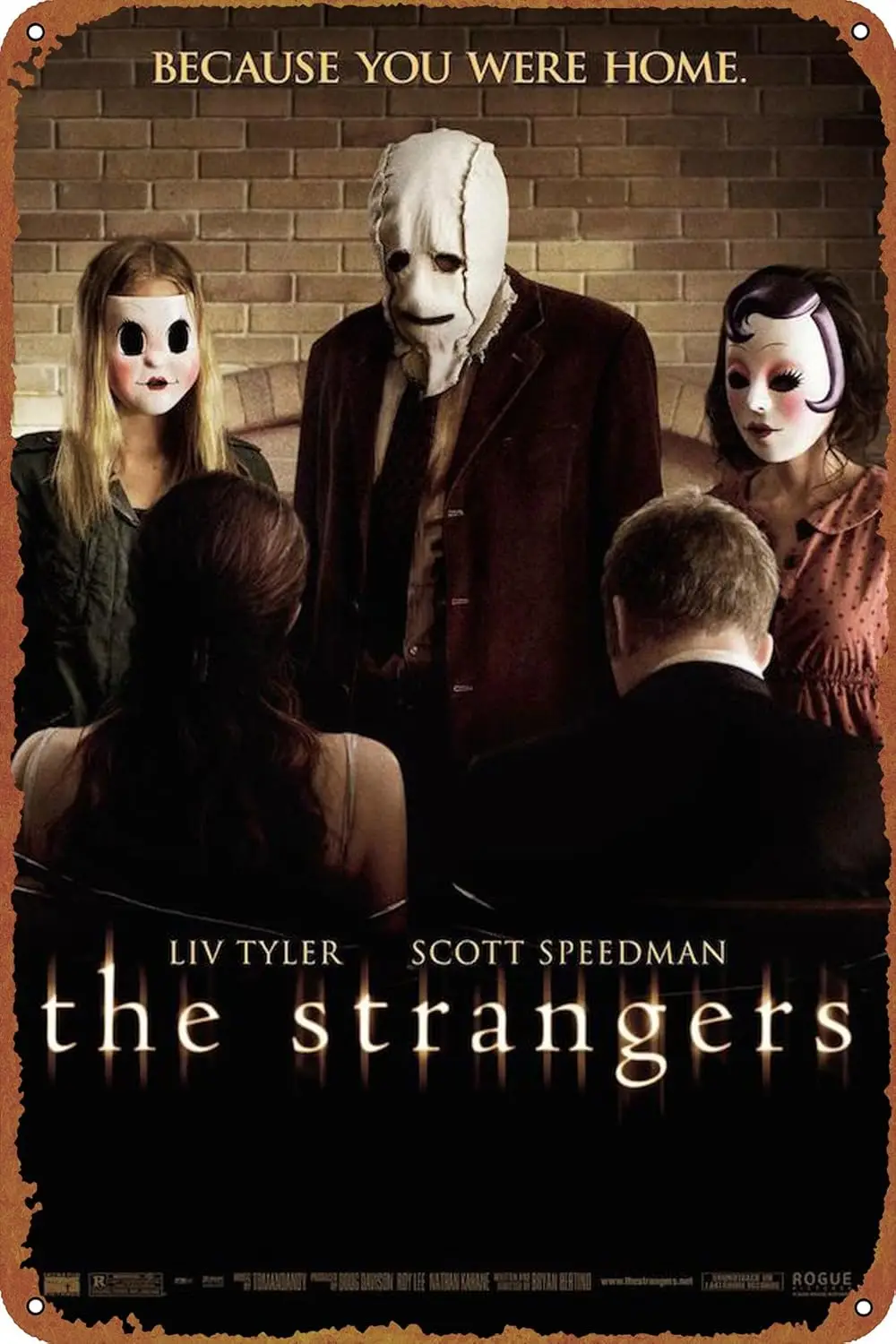 The Strangers Movie Posters Tin Signs Retro Metal Movie Tins for Bar Pub Home Cafes Wall Decor, 8X12 Inch (20X30 CM) sign