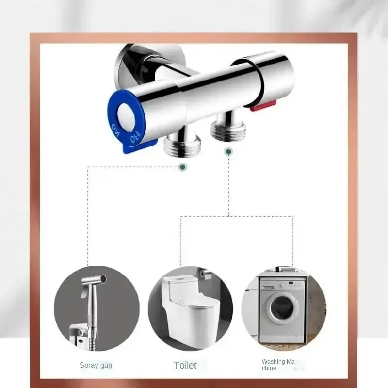 

Смеситель для холодной воды из нержавеющей стали с двойной ручкой, смеситель для стиральной машины в ванной комнате