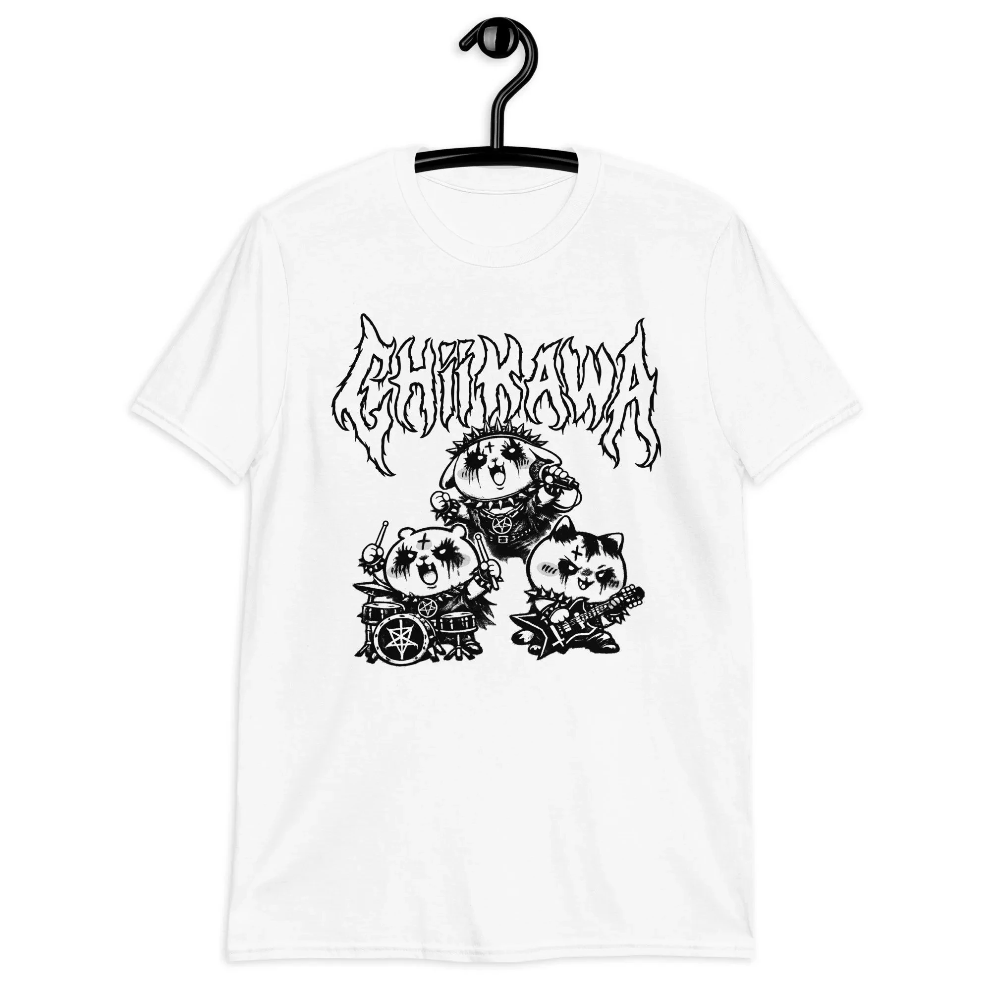 Chiikawa Kawaii Anime Tee Unisex Short Sleeve Tops Casual Daily Outfit Lovely Character Print T‑Shirt For Men Women