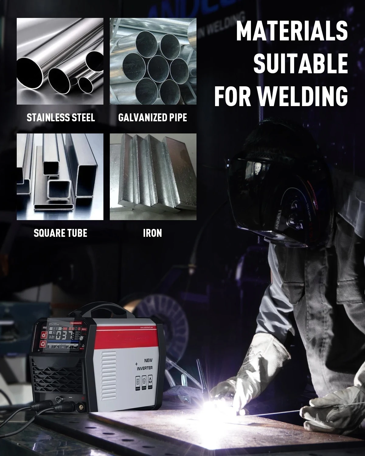 

Tig Welder,HOT/MMA/CLEAN/TIG Pulse110V/220V IGBT Digital Inverter TIG Welding Machine TIG-250MPC