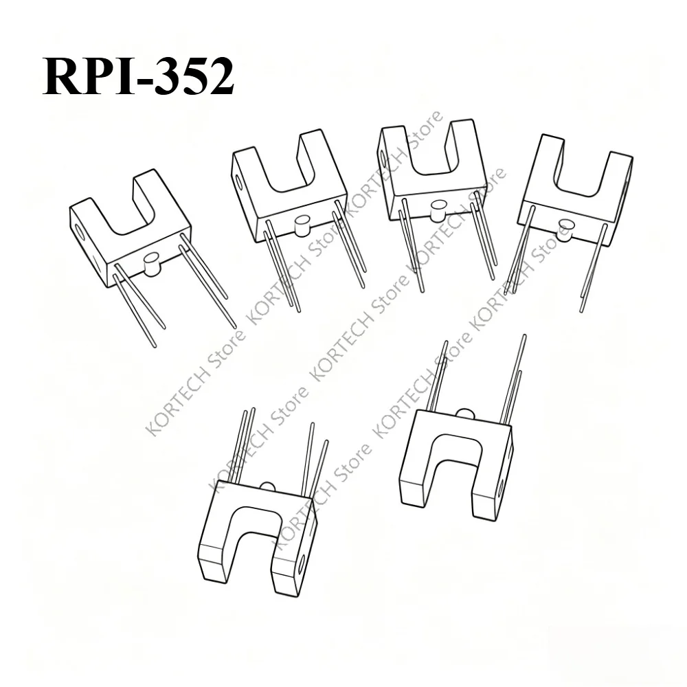 20PCS/Lot RPI-352 slot type photoelectric switch DIP4 slot distance 3MM ultra-small optocoupler RPI352