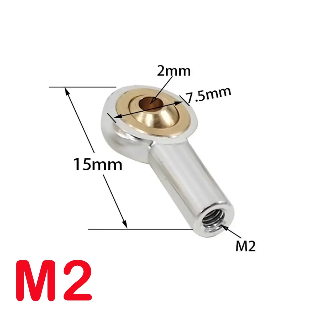 5Pcs Metal M2 M3 Aluminum Link Tie Rod End Ball Joint for 1/10 RC Car Crawler AXIAL SCX10 D90 D110 Tamiya Racing