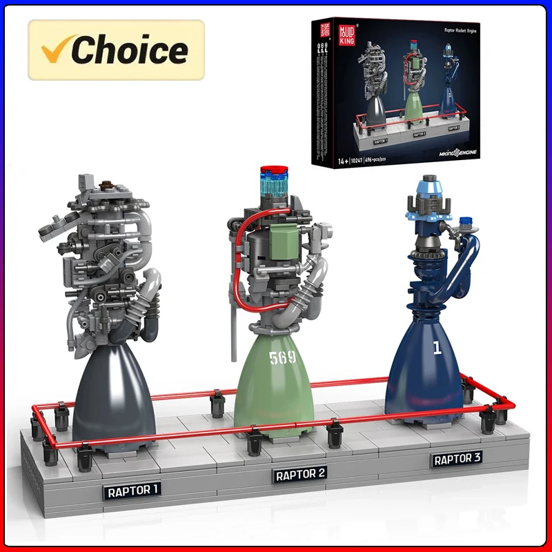 

Mould King 10247 Raptor Rocket Engine Building Blocks Mechanical Science and Education Model Kids STEM Toy Adults Creative Gift