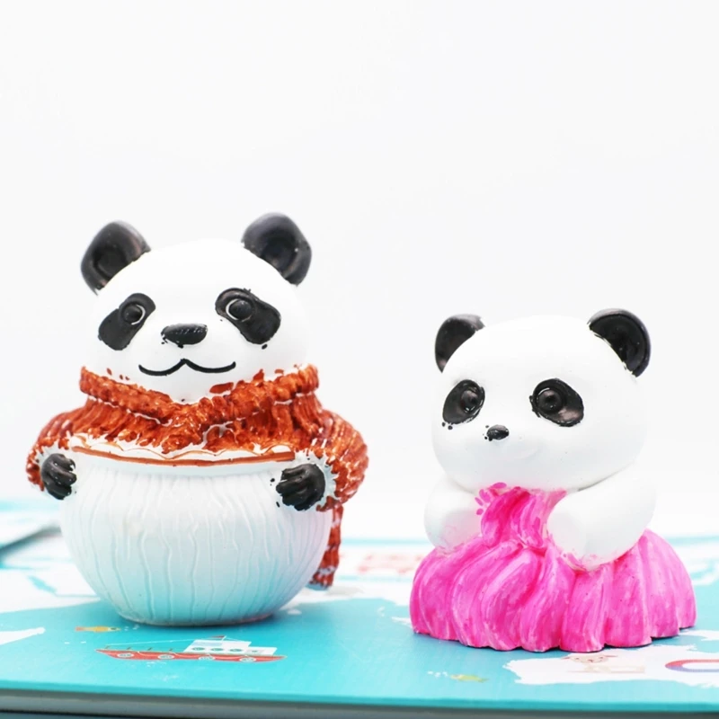 Moule bougie en forme Panda en Silicone, moule d'artisanat fonctionnel en Silicone, moules fabrication d'ornement