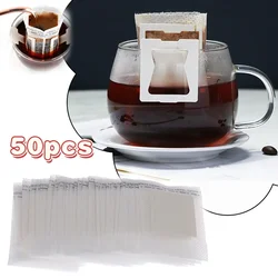 50PC Disposable Coffee Filter Bags Portable Hanging Ear Drip Coffee Filters Eco-Friendly Coffee Filter Paper Kitchen Accessories