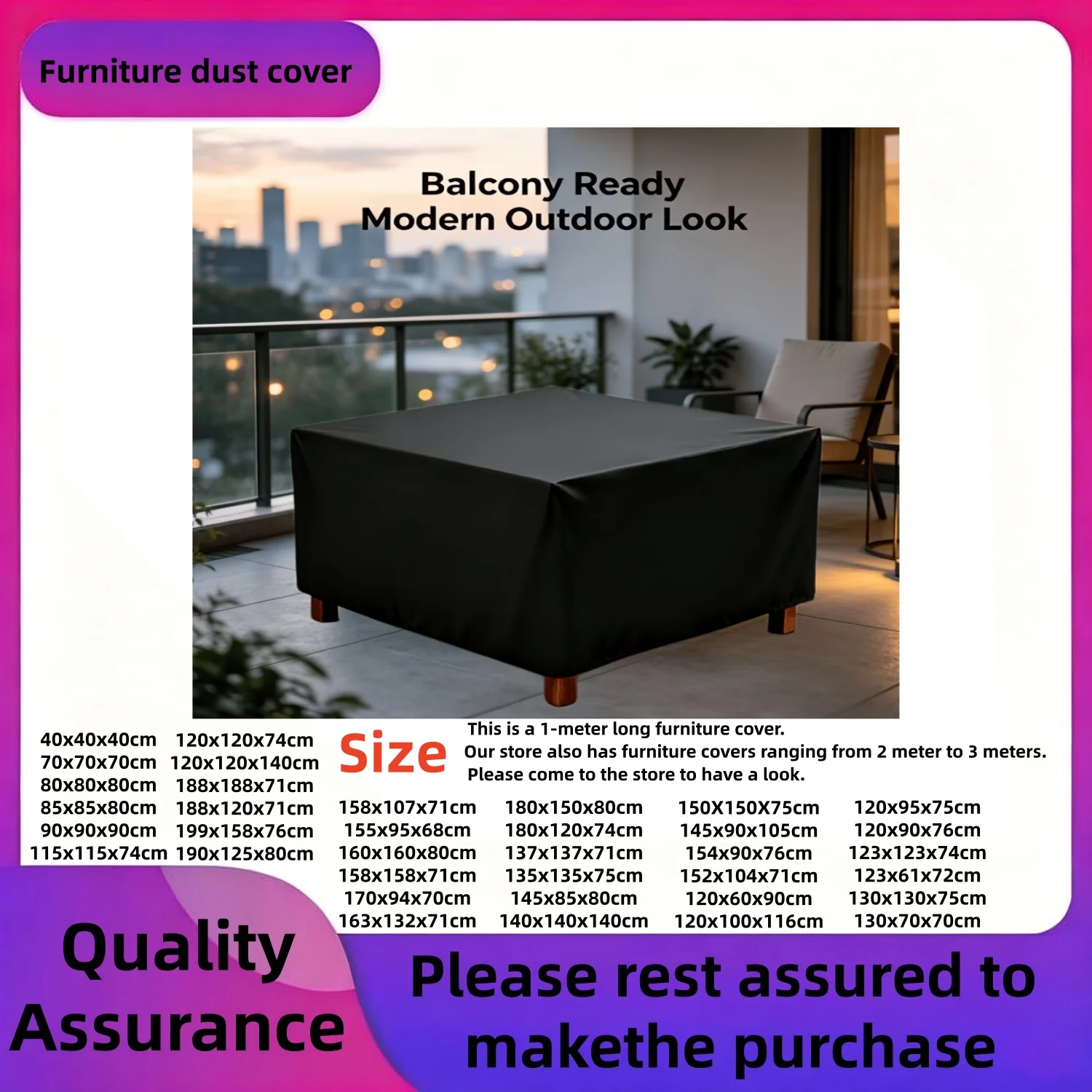 Oxford Cloth Table and Chair Cover, Square Table Cover, wCompatible with Various Furniture, Tables, and Chairs