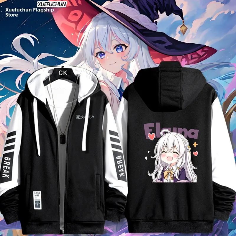 

Trendy ex Hooded Jaet Irina Anime Cosplay Outerwear Polyester Fabric Windproof Long Sve Zipper Closure Casual Jaet