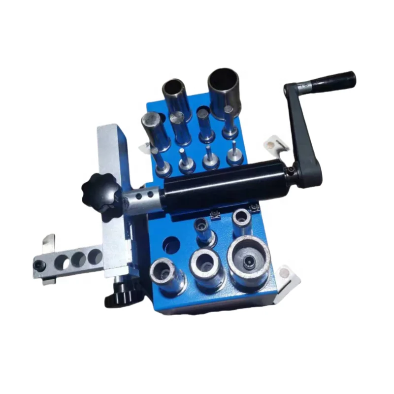 Blue Portable Workshop Hydraulic Rubber Hose Skiving Machine Stripping  1/4-2inch Work Range for Hose Assembly Engine Core