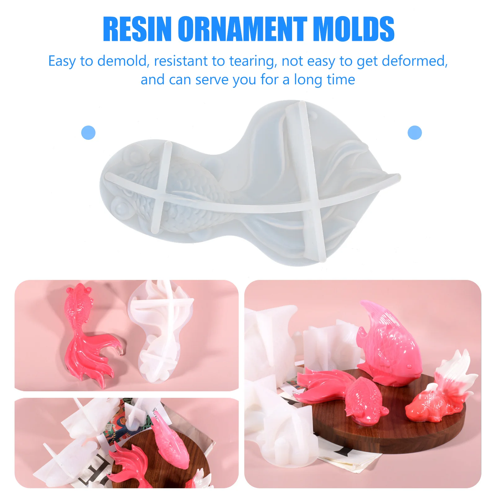 

Goldfish Mold Silicone Fish Resin Craft Tool For Epoxy Uv Resin Art Diy Ornament Decoration Making Kit Home Desktop Decor