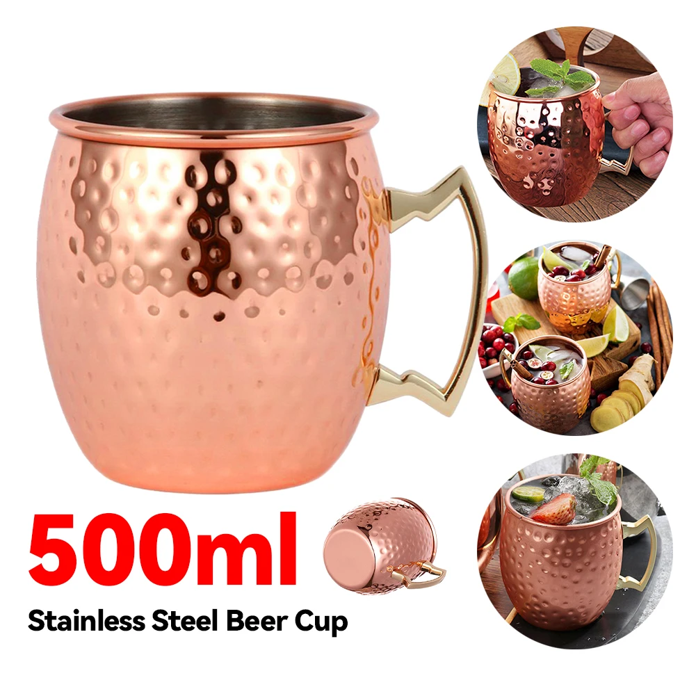 

1/2/3/4/5Pcs Copper Mugs Metal Beer Wine Cup Bar Tools Wine Glasses Stainless Steel Goblet Juice Drink Champagne Party Barware