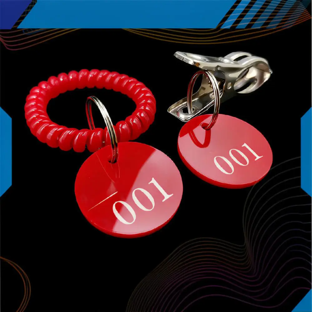 Restaurant Numbering Tag Acrylic Dining Queue Label Marker Keychain Wristband Clip For Efficient Food Service