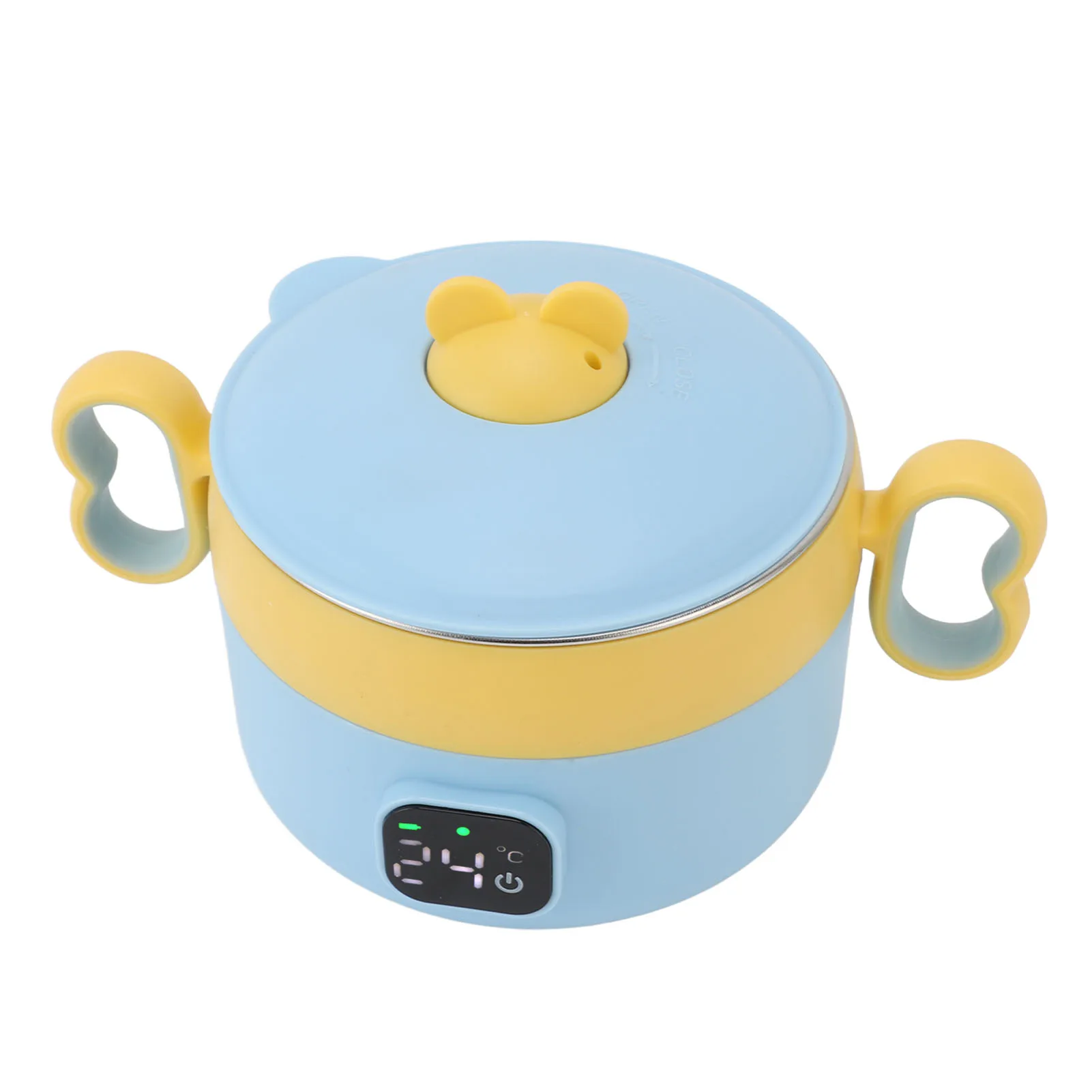 

Stainless Steel Insulated Food Warmer Bowl with Automatic Constant Temperature USB Rechargeable Electric Heating for Home Use