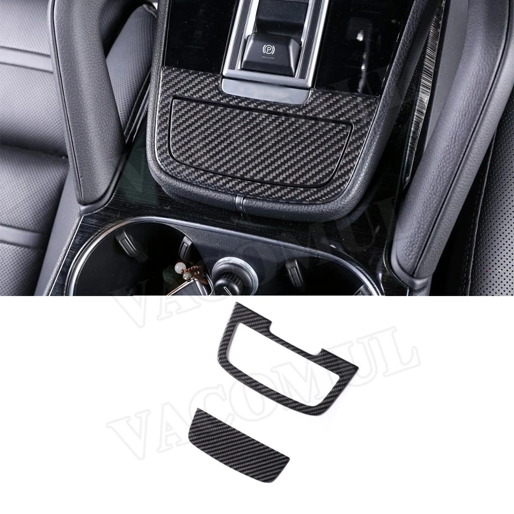 Dry Carbon Fiber Car Central Console Panel Cover Dashboard Outlet Moulding Frame Door Trim Fit for Porsche Cayenne 2011- 2020