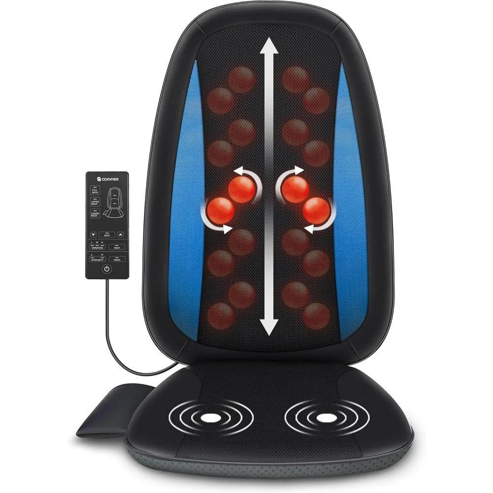 

Heated Shiatsu Massage Cushion for Deep Tissue Back Relief and Full Body Comfort
