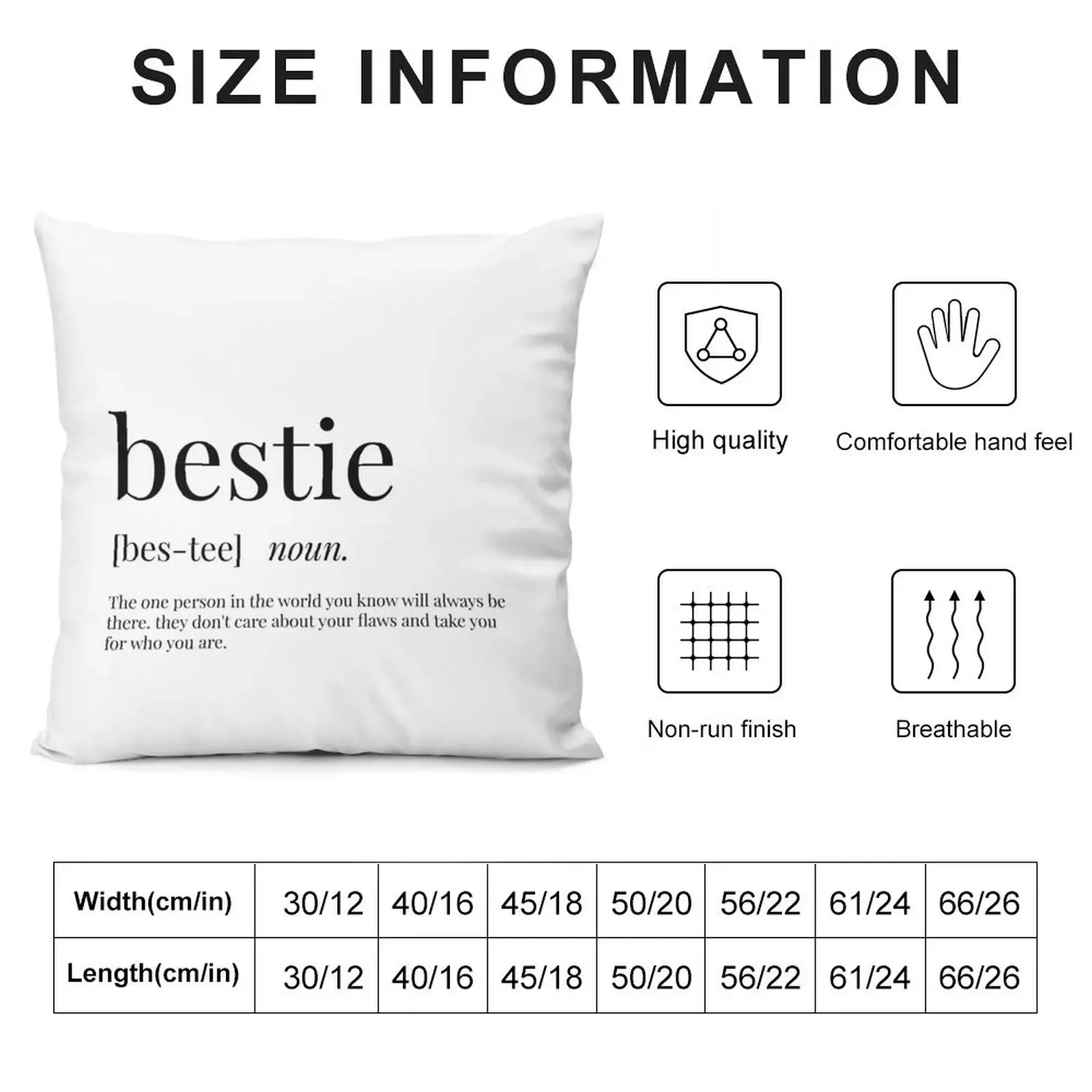 Bestie Definition Throw Pillow Sofa Covers For Living Room Ornamental Pillow pillow