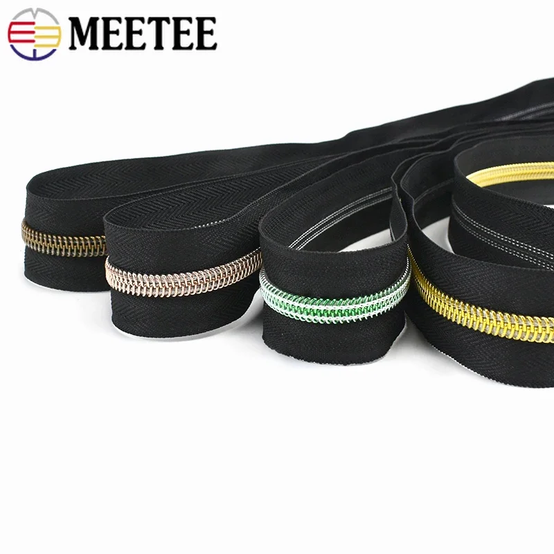 1/2/3/5/10/20M 3# 5# Nylon Zippers Tapes Bag Shoes Sewing Zipper Decorative Coil Zips Garment Decoration Closure Zip Repair Kit