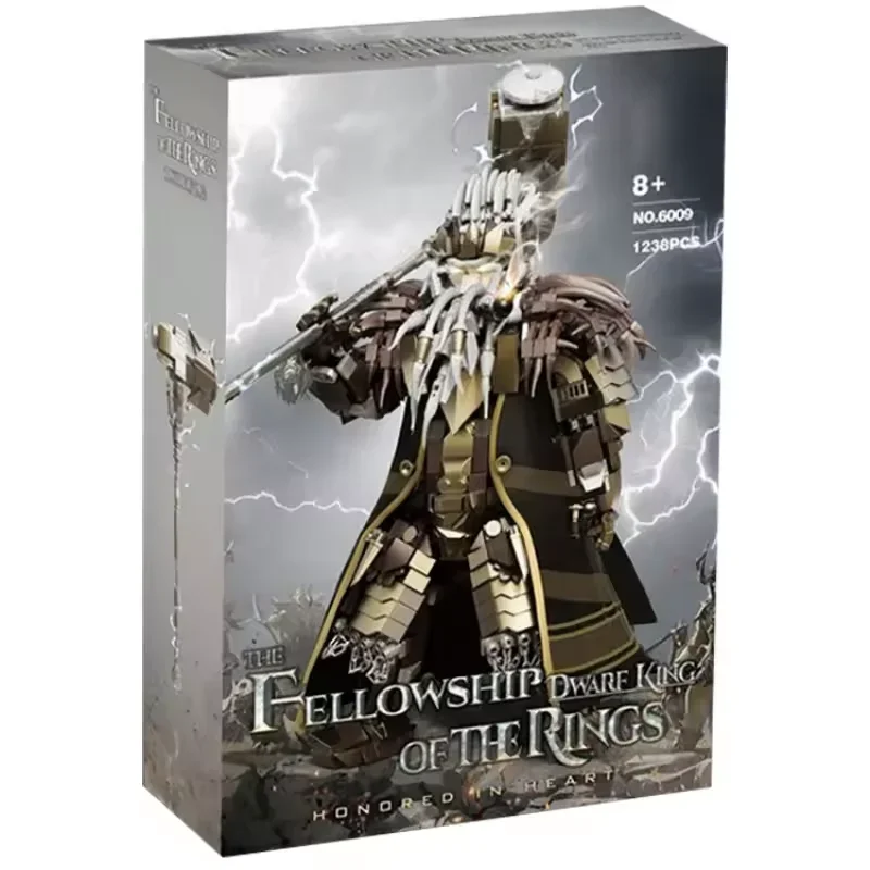 DK6009 Dwerg Koning Model 1238PCS Lord of the Rings Geïnspireerd Warrior Beeldje met Wapen Accessoires DIY Montage Kit Speelgoed