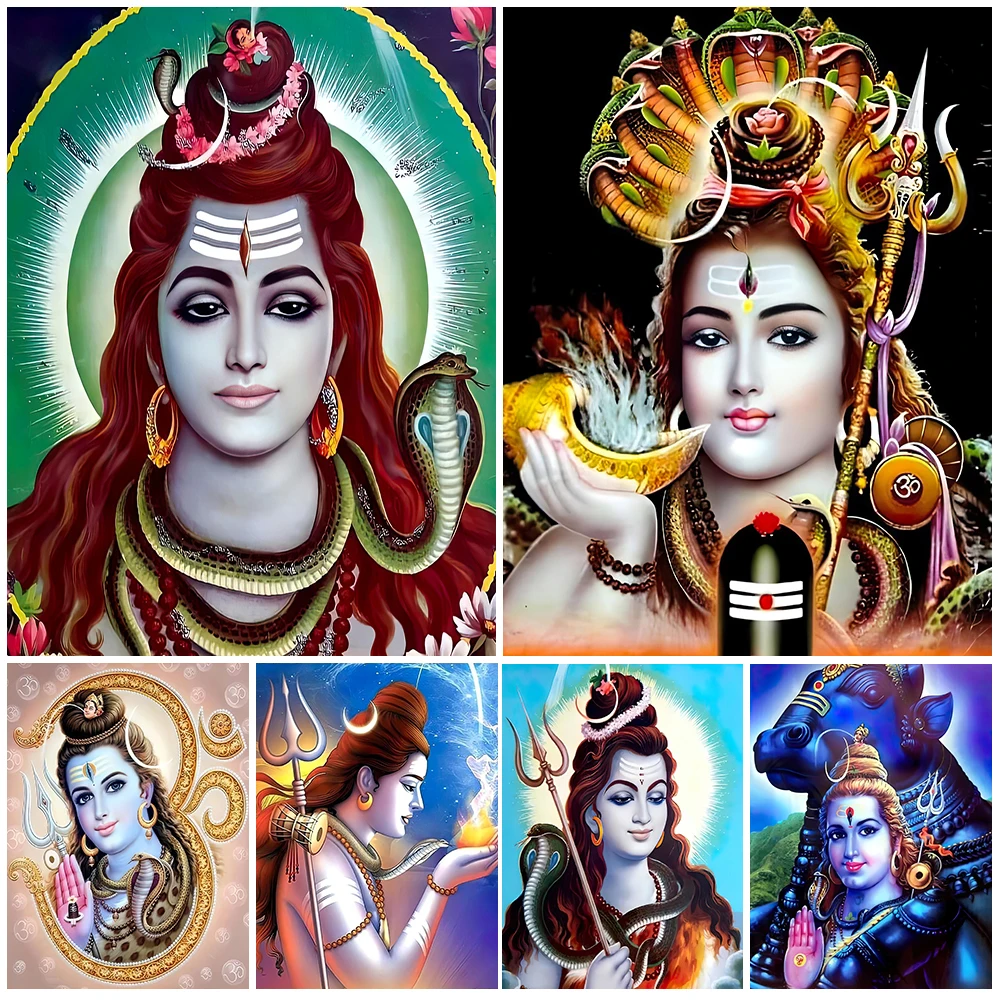 

Shiva God Indian Religion Yoga Meditation Posters Wall Pictures For Living Room Nordic Poster Wall Art Canvas Painting Unframed