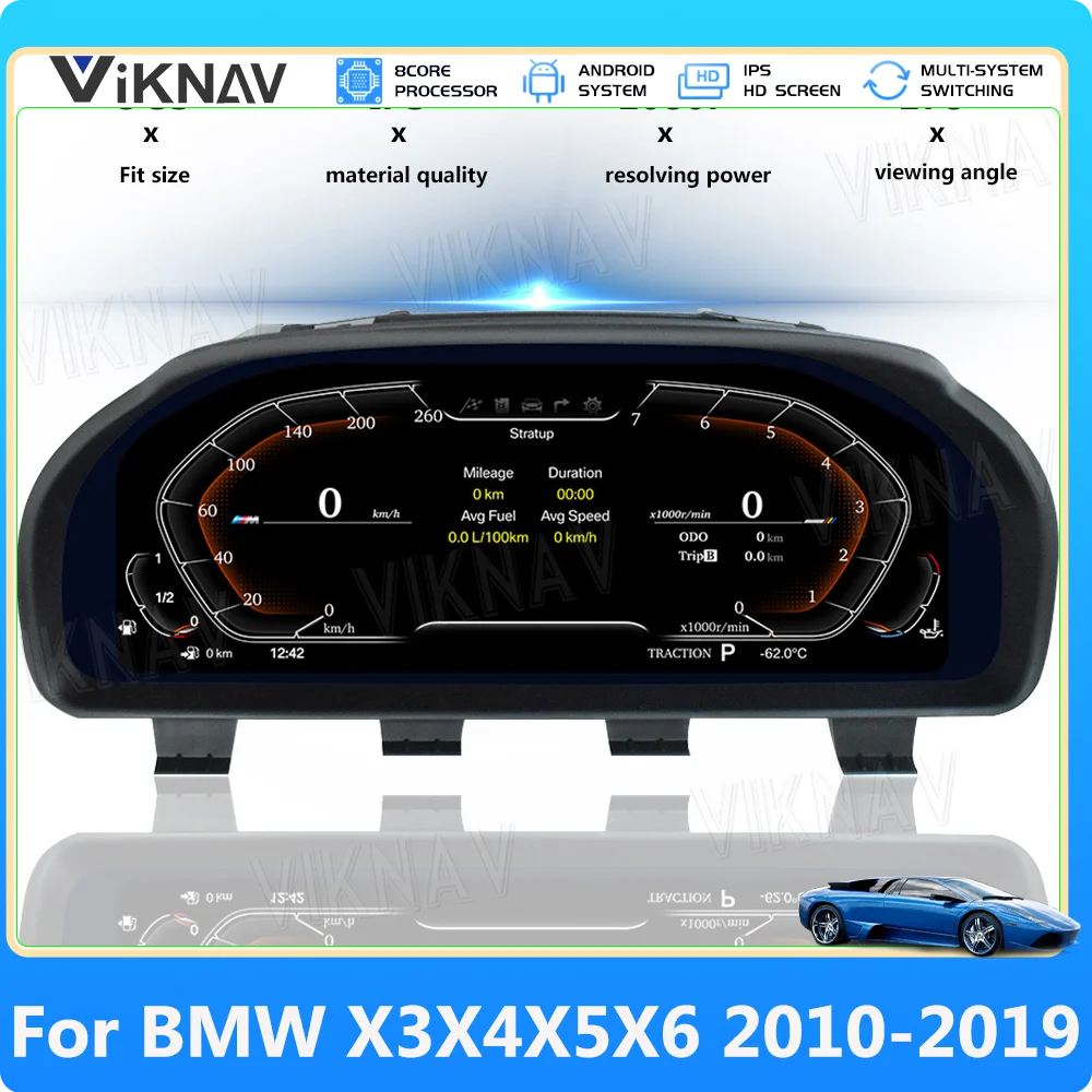 

Car Accessoriess Virtual Instrument For BMW X3X4X5X6 2010-2017 2018 2019 Digital Dashboard Panel Cluster LCD Speedometer Player