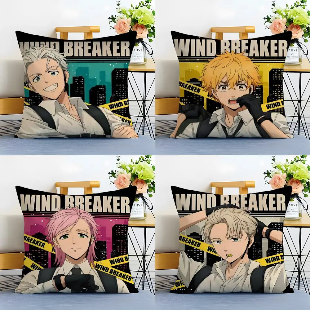 W-Wind Breaker W-Webtoon Cushion Cover Washable Linen Pillowcase Soft  for Sofa Bed Cozy Home Room Decor