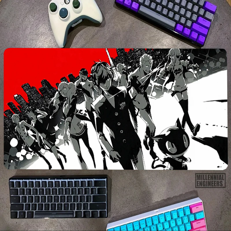 

Persona 5 Game Mouse Pad Keyboard Mousepad Gamer Desk Mat Office Accessories Big Mousepepad Gaming Mats Extended Large Mause Xxl