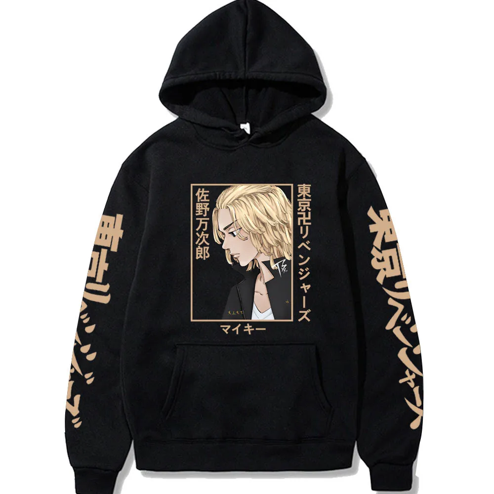 انمي ياباني هوديس طوكيو المنتقمون ميكي الجرافيك الطباعة بلوزات لمحبي عادية كم طويل الرجال الملابس الهيب هوب هودي