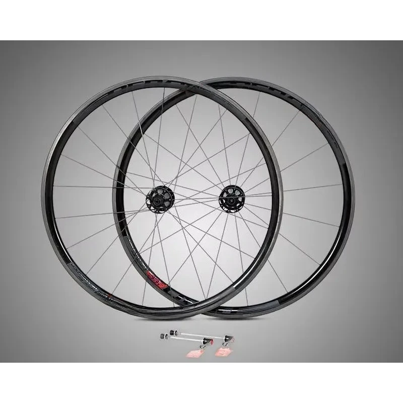 700C Tubular Carbon Road Bike Wheelset Rim Brake Riveted Rim F16 R21 Spokes Cycling Replacement Parts