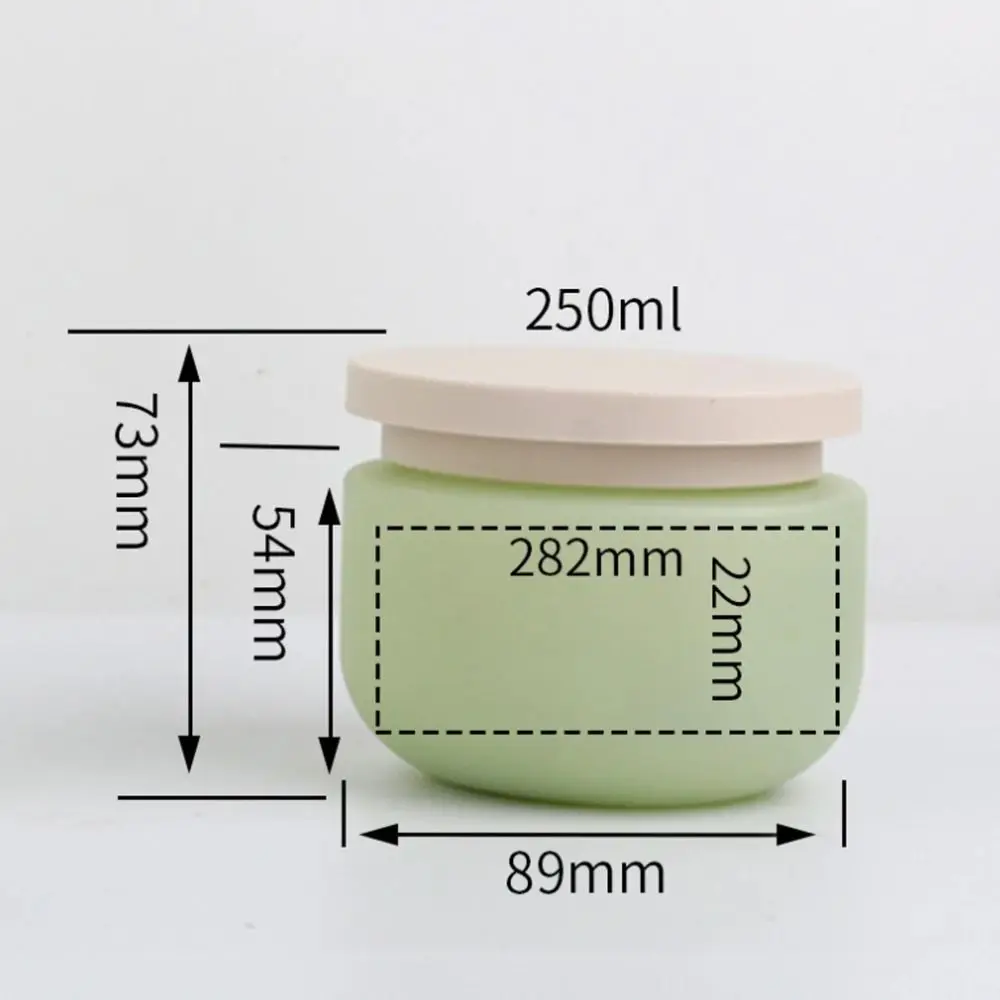 Boîte de rangement de 250g avec couvercle, bouteille cosmétique de tous les jours, plastique africain, pot de crème pour le visage, voyage, nouveau