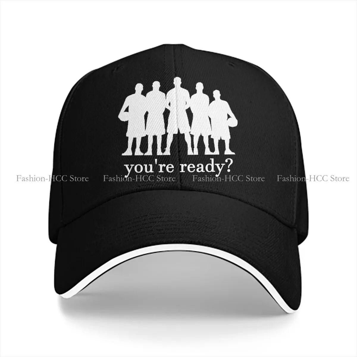 You're Ready WHITE Baseball Cap Men Hats Women Visor Protection Snapback Basketball Caps