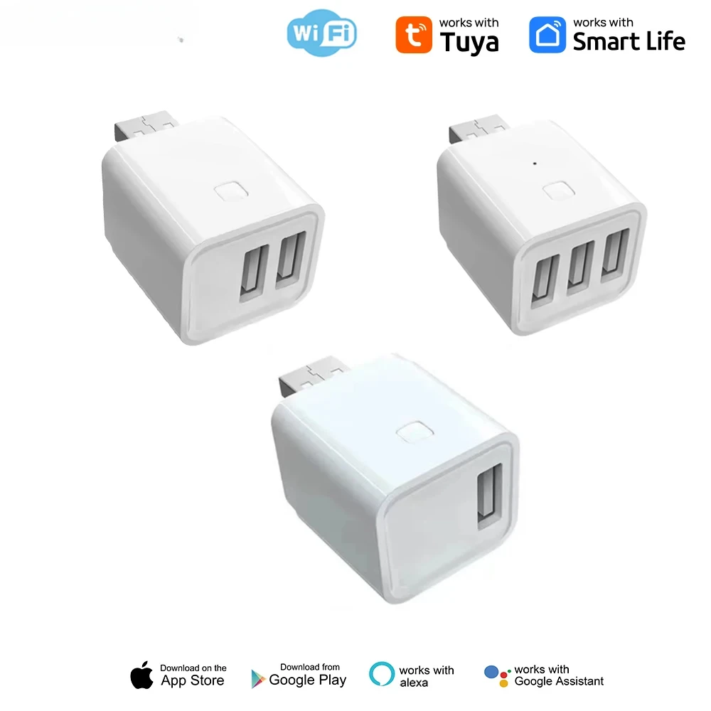 Tuya สมาร์ท WiFi Micro 1 2 3 อะแดปเตอร์ USB 5V Mini USB Power Adapter Smart Life Control ผ่าน Alexa Google Yandex alice