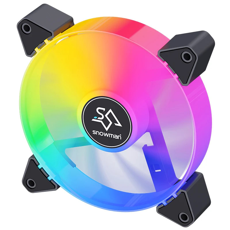 120MM Desktop PC Case Cooler Fan With LED Light Quiet Operating High Performance Cooling Fan for Gaming PC Case GF120-RGB