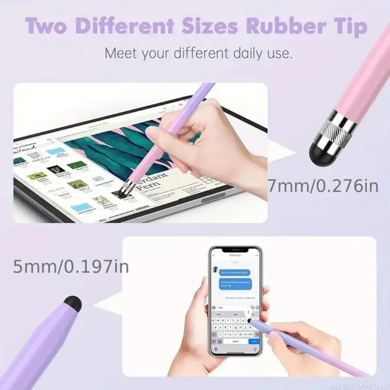 D5BB 2 in 1 Styluses Pen for Touchable Screen Styluses Pencil Silicone Tip High Sensitivity Styluses Fine Point Styluses Pen