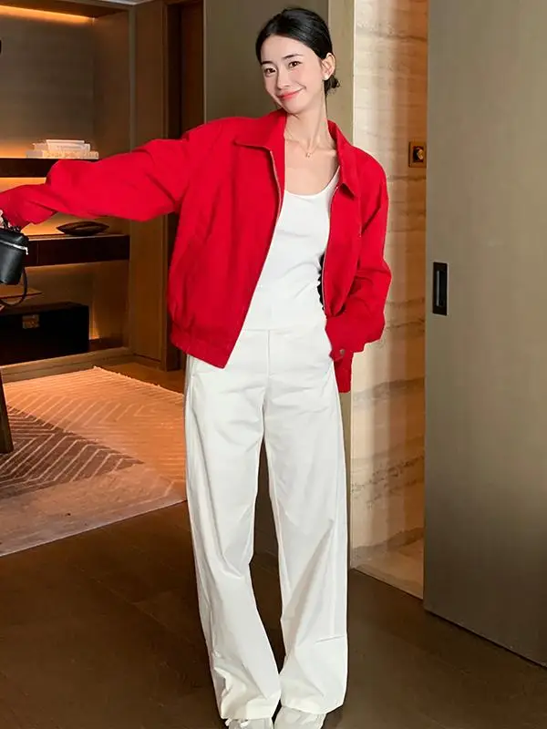 

Брюки прямого кроя для похудения, повседневные брюки, модные универсальные брюки для женщин среднего возраста, осенний сезон, удобная посадка