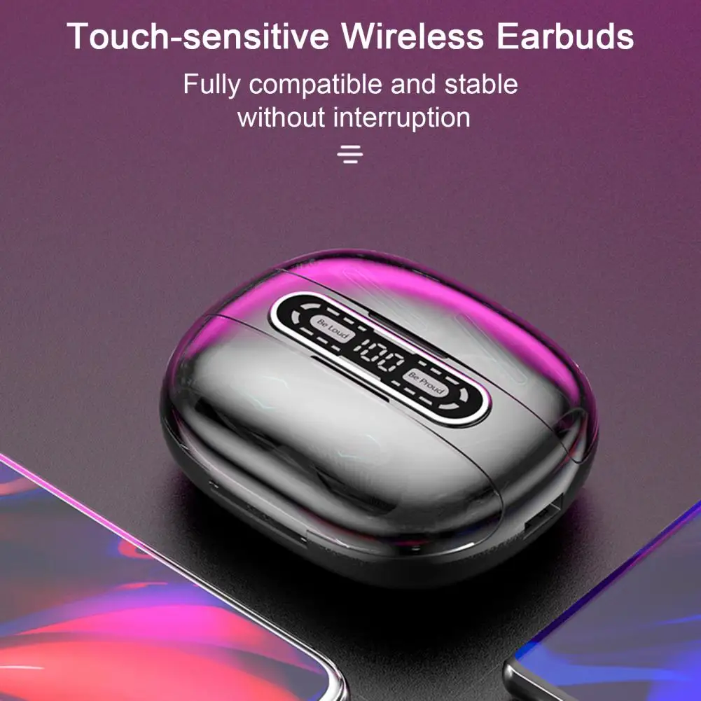 Dsp Dual Noise Reduction Earbuds High-sensitivity Touch Panel Earbuds Wireless Earphone Set with Power Display Noise for Music