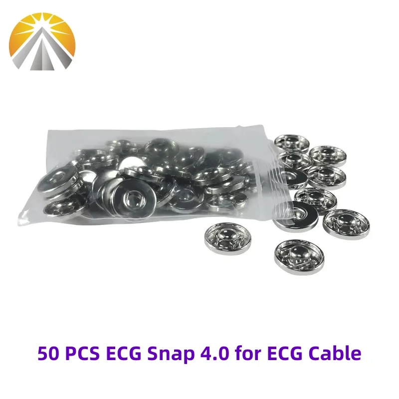 Broche de presión de 4,0 ECG para Cable ECG, extremo a presión, 50 unidades por lote