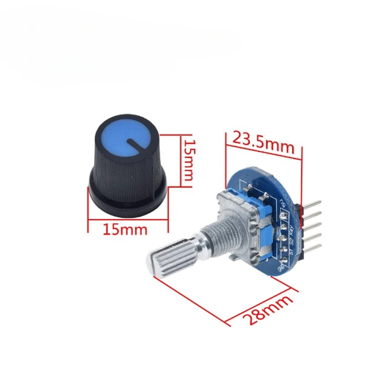 

New, Digital Rotary Encoder Module, Rotary Potentiometer, Rotary Potentiometer, with Knob Cap, Real Shot.