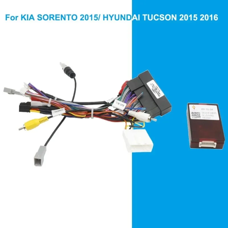 

Автомобильный радиоприемник Canbus Box HY-SS-04 для KIA SORENTO 2015/HYUNDAI TUCSON 2015 2016, жгут проводов, кабель питания 2 din