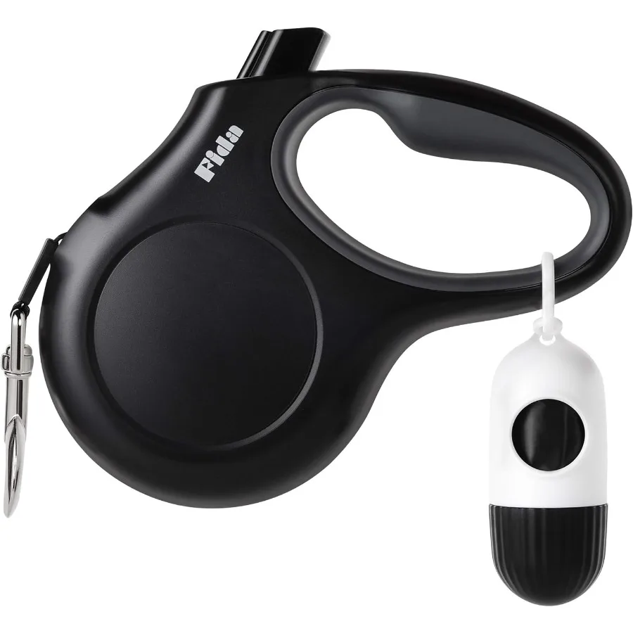 

Retractable Dog Leash with Dispenser and Poop Bags 16 ft Pet Walking Leash for Medium Dog or Cat up to 44 lbs AntiSlip Handle T