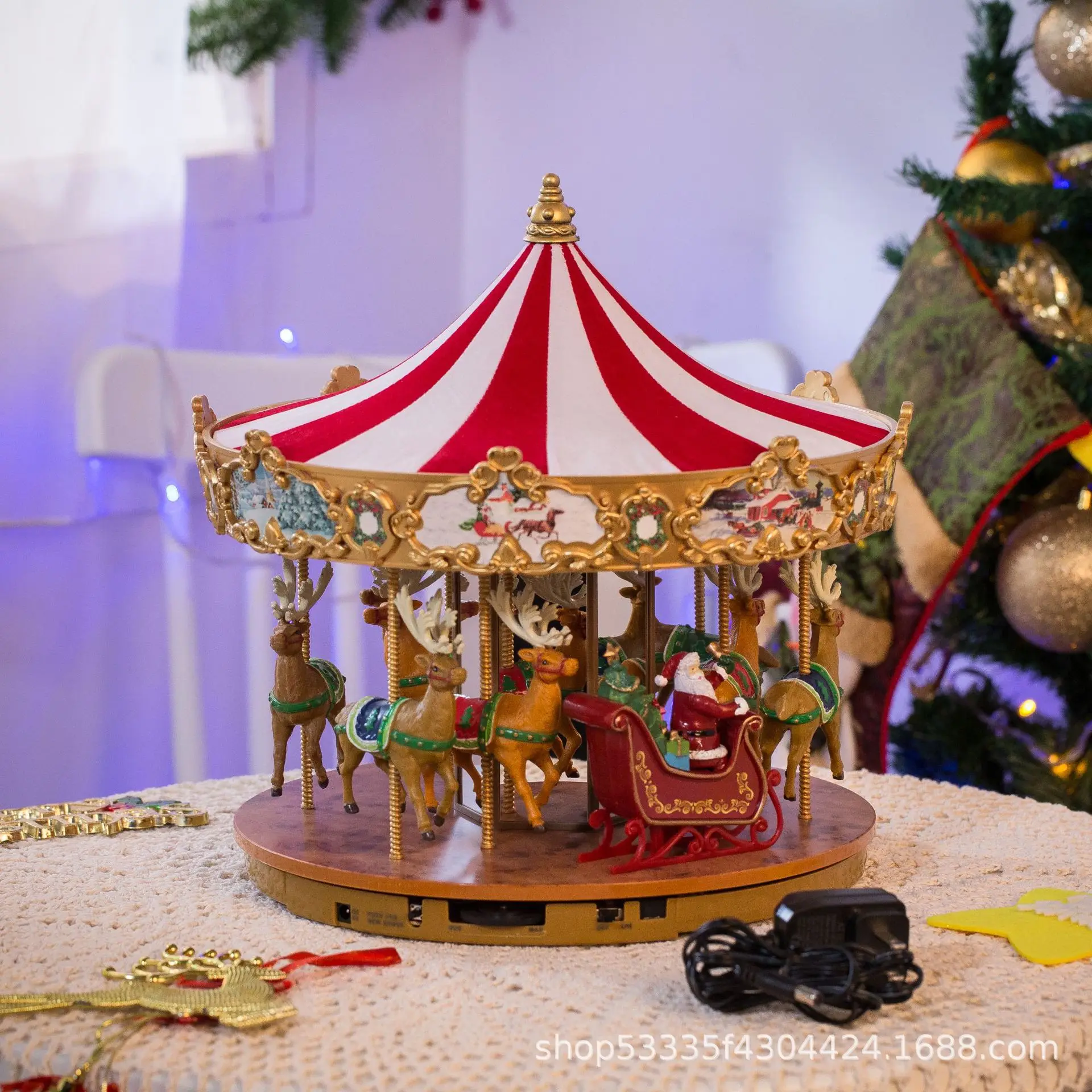 Feliz Natal Apresenta Music Box para sua namorada, Merry Go Round Birthday Gift, Xmas Presents