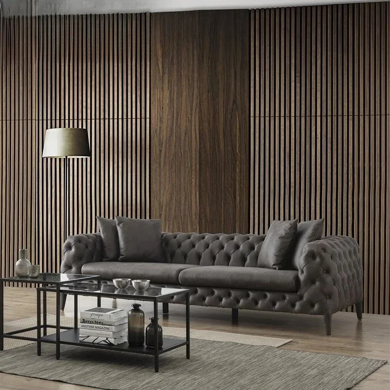 A Fabric Single Pull Buckle Couch Living Room Simple Fashion Double Sofa Nordic Small Apartment Furniture