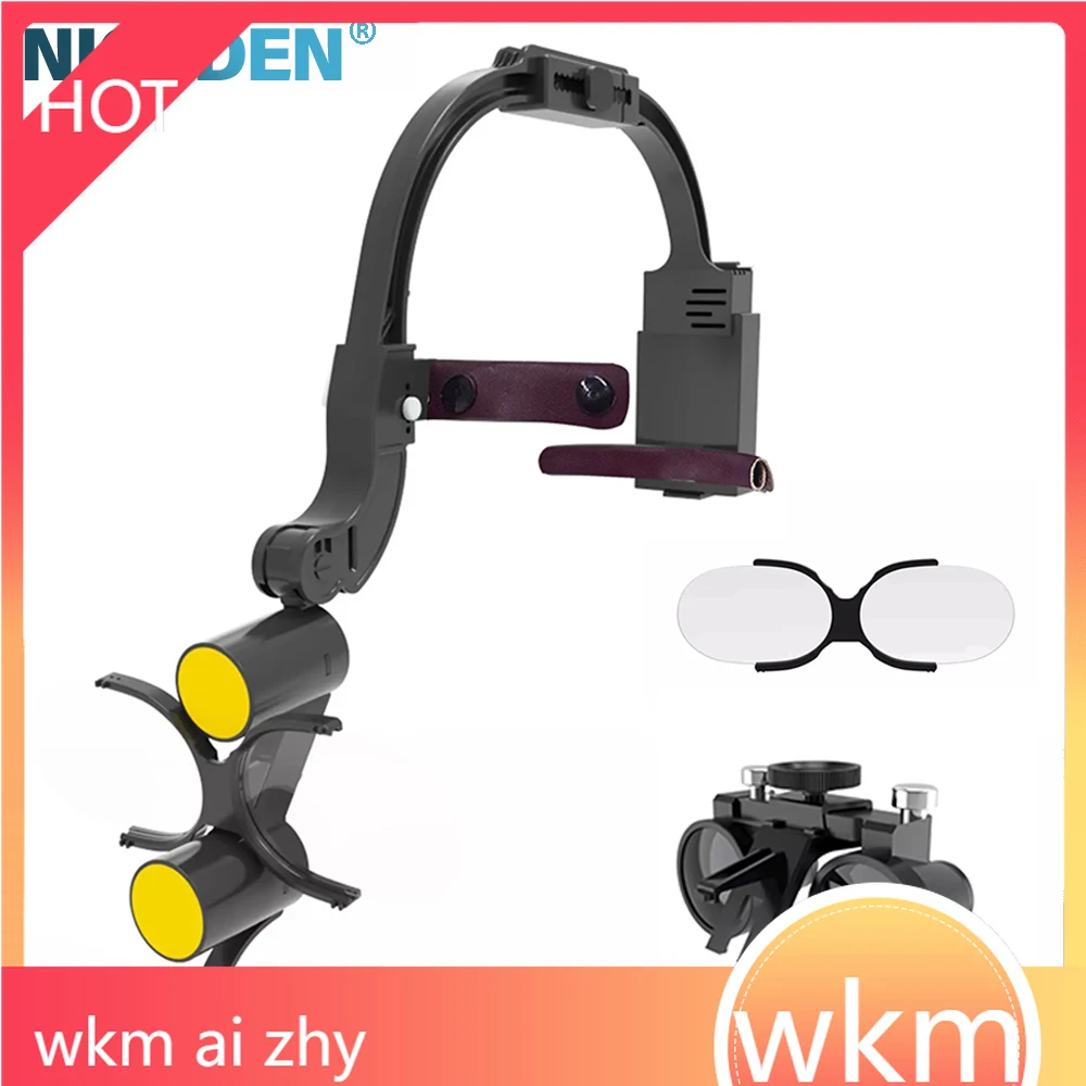 Niceden Best Factory Price den  tal Loupes Headlight den  tal Magnifying Glasses Binocular Headwear Surgical Shadowless LED Loup