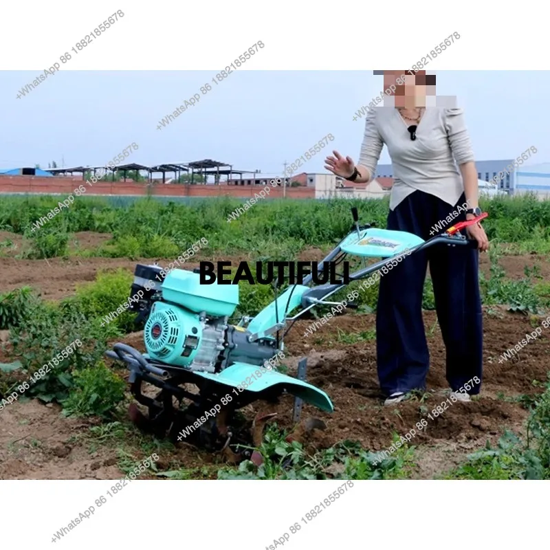 Micro-tiller, small multifunction diesel tiller with full gear, rotary weeding tiller Z189
