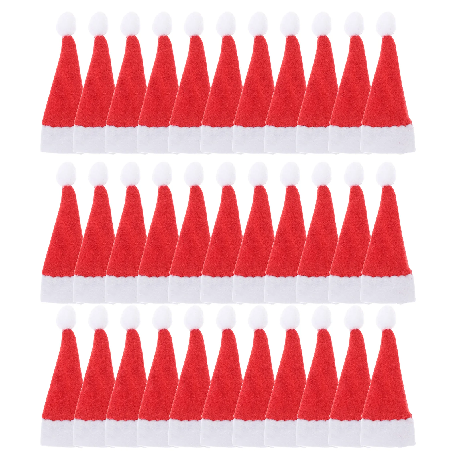24 pçs mini chapéu de papai noel pirulito decoração chapéus em miniatura para brinquedo de festa pequenas capas de tecido não tecido sazonal