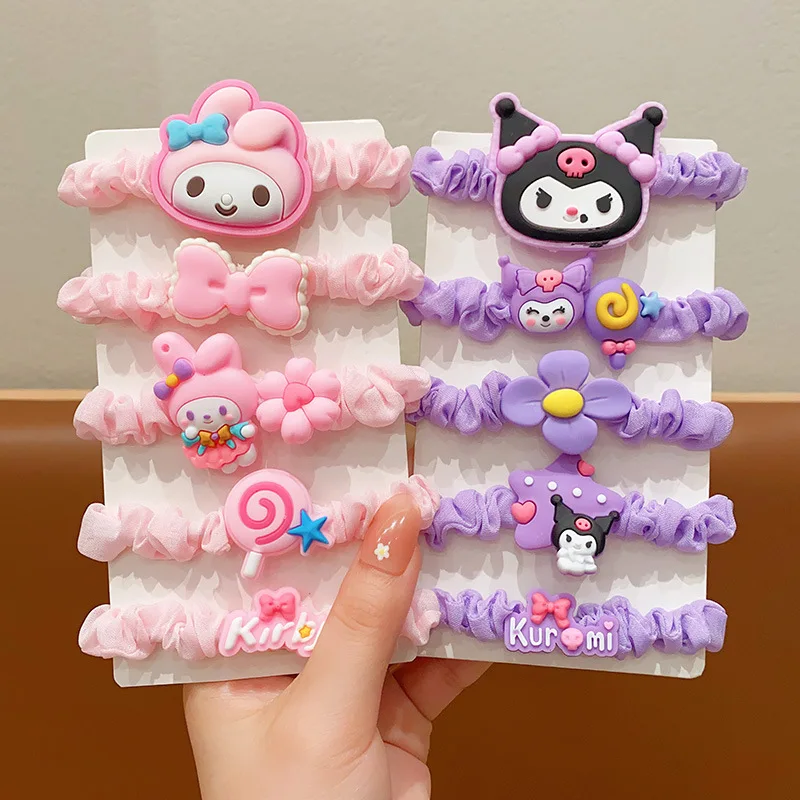 Sanrio children's hair bands cute cartoon headband girls high elasticity durable hair binding leather band