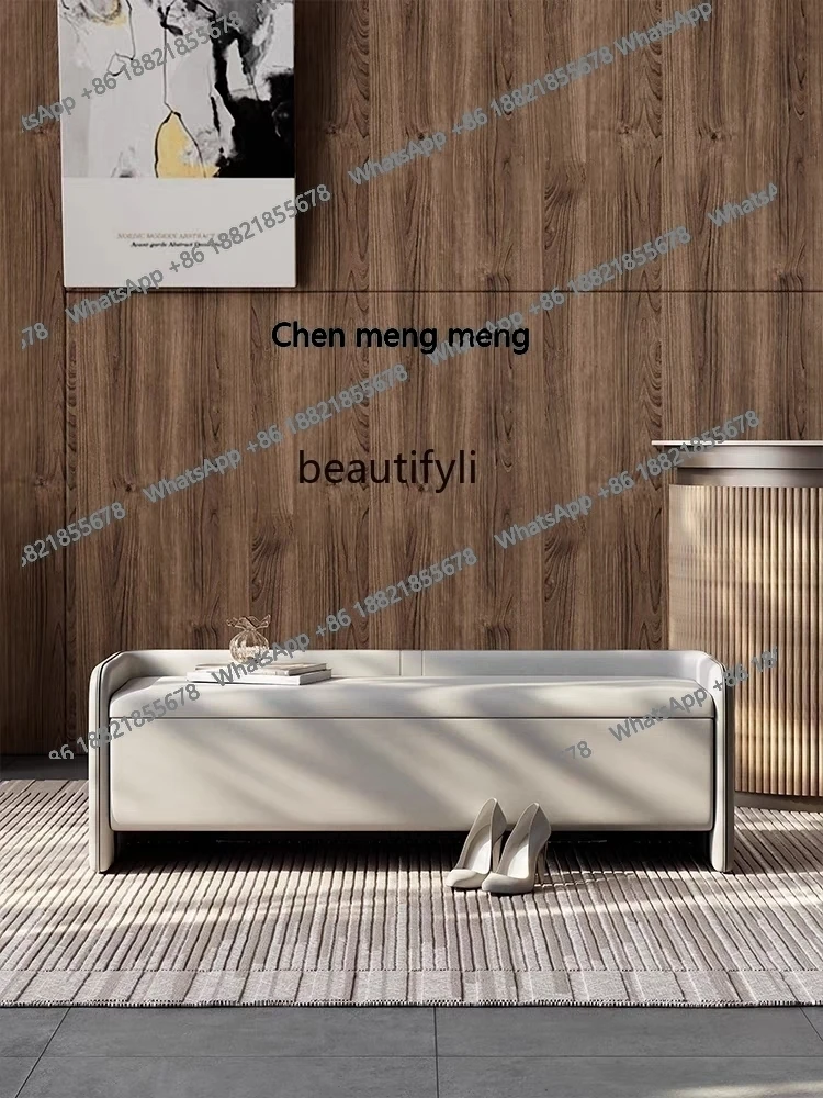 Легкая роскошная прикроватная тумбочка для спальни, современная кровать для хранения вещей, домашний табурет для смены обуви из цельного дерева, гардеробная, табурет для дивана H